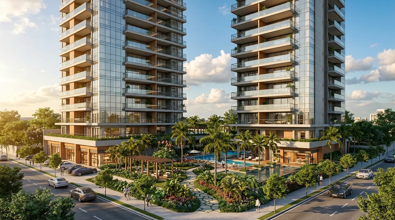 Torres residenciais modernas de alto padrão — imagem ilustrativa